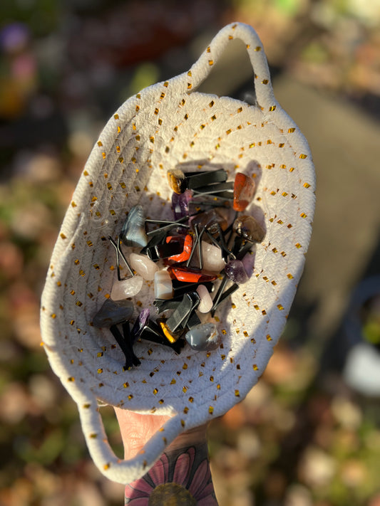 Tumbled Crystal Car Vent Clips